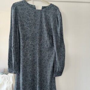 LOFT Gray Long Sleeve Dress